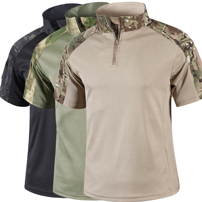 Hunting Outdoor Shirts - Herren Sommer Camo Taktisches Hemd Kurzarm