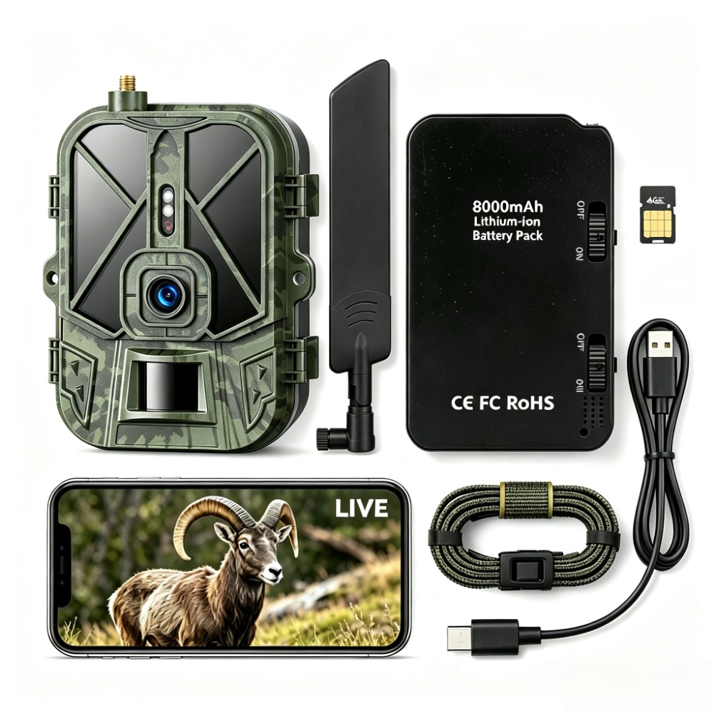 Hunting Outdoor Shows - Outdoor 4G 120MP 4K Live-Show Wildtierkamera