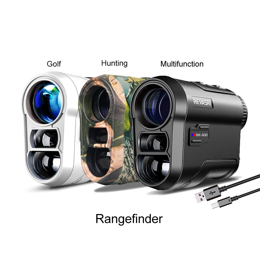 Rangefinder Laser Hunting - REVASRI Golf-Laser-Entfernungsmesser 600M Teleskop mit Flag-Lock-Funktion