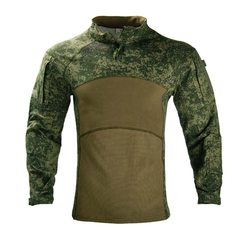 Hunting Outdoor Shirts - Atmungsaktives Camo-Taktik-Frosch-Shirt für Herren, verschleißfestes Militär-Kampfoberteil,