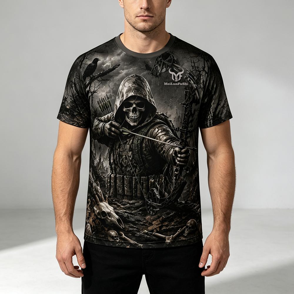 Gothic Skull Archer 3D-Druck T – Outdoor Hunting Graphic Tees Bewertung und Preis