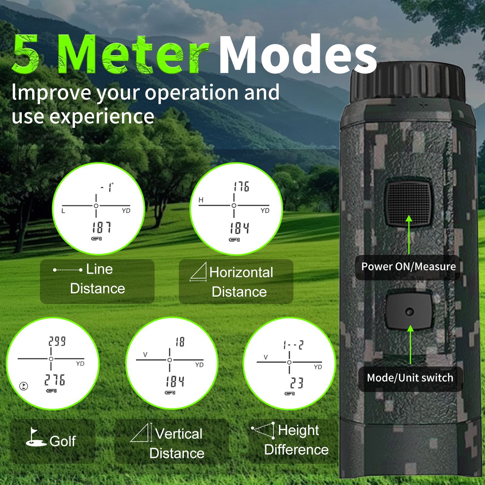 Tarnfarbener Teleskop-Entfernu – Rangefinder Laser Hunting Bewertung und Preis